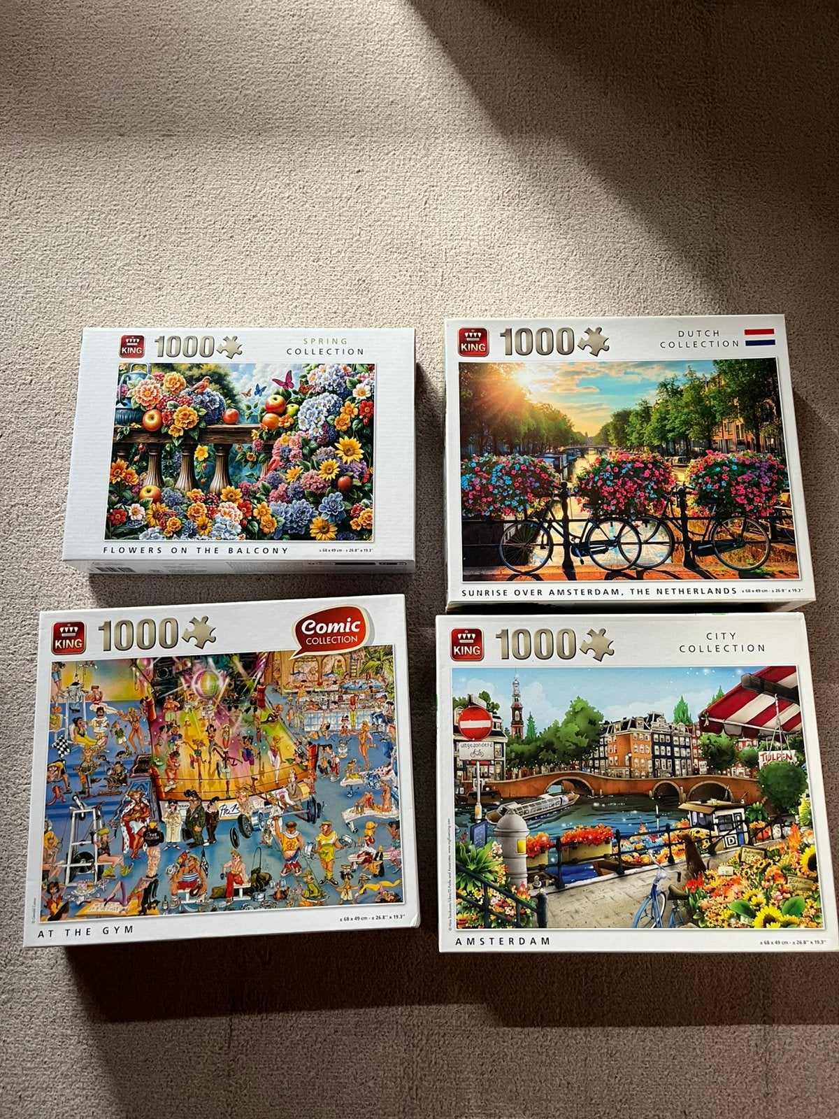4x king puzzel (1000), Ophalen, 500 t/m 1500 stukjes, Zo goed als nieuw