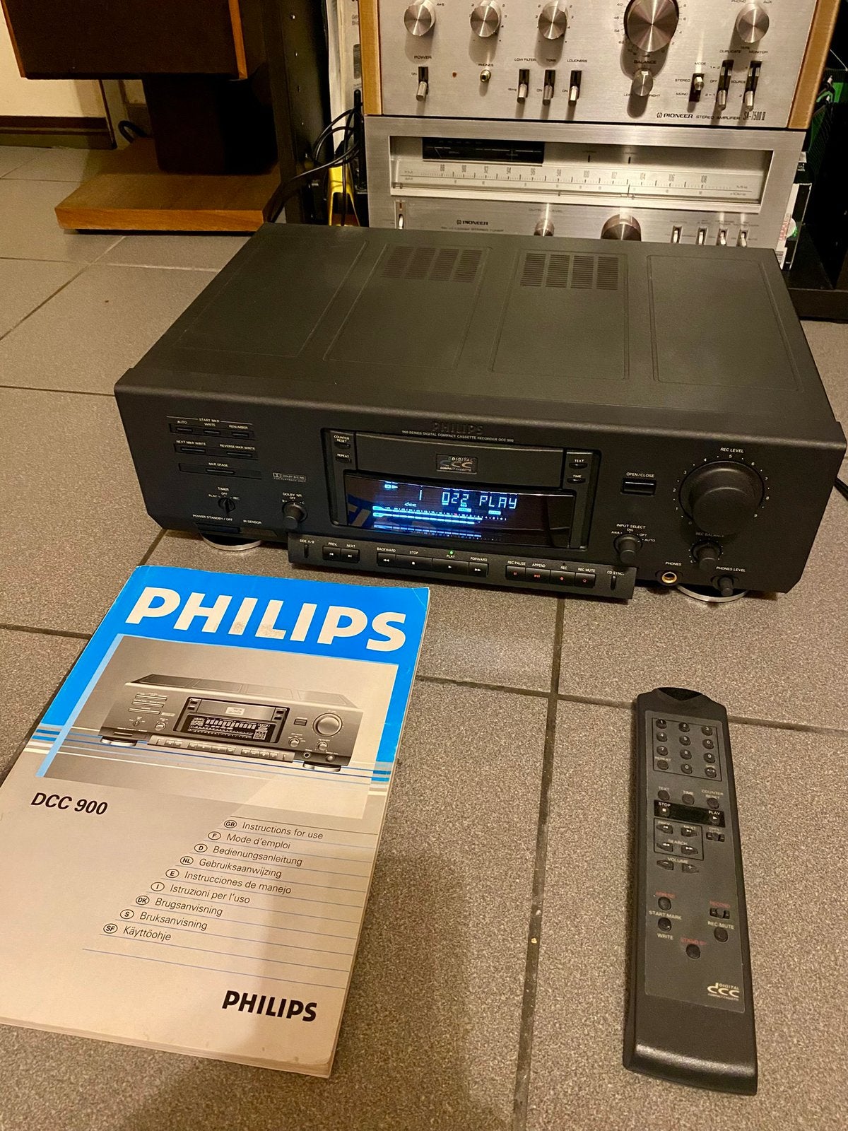 Philips DCC 900 plus afstandsbediening handleiding, Audio, Tv en Foto, Cassettedecks, Ophalen of Verzenden, Enkel, Philips, Tiptoetsen
