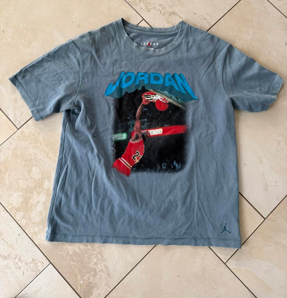 Origineel Jordan T-shirt Michael Jordan print - Maat S, Ophalen, Zo goed als nieuw, Maat 46 (S) of kleiner, Blauw