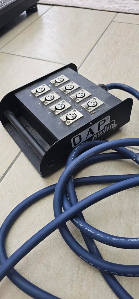 DAP Audio Stagebox / Multikabel - 8 XLR ingangen, Ophalen of Verzenden, Gebruikt, Apparatuur