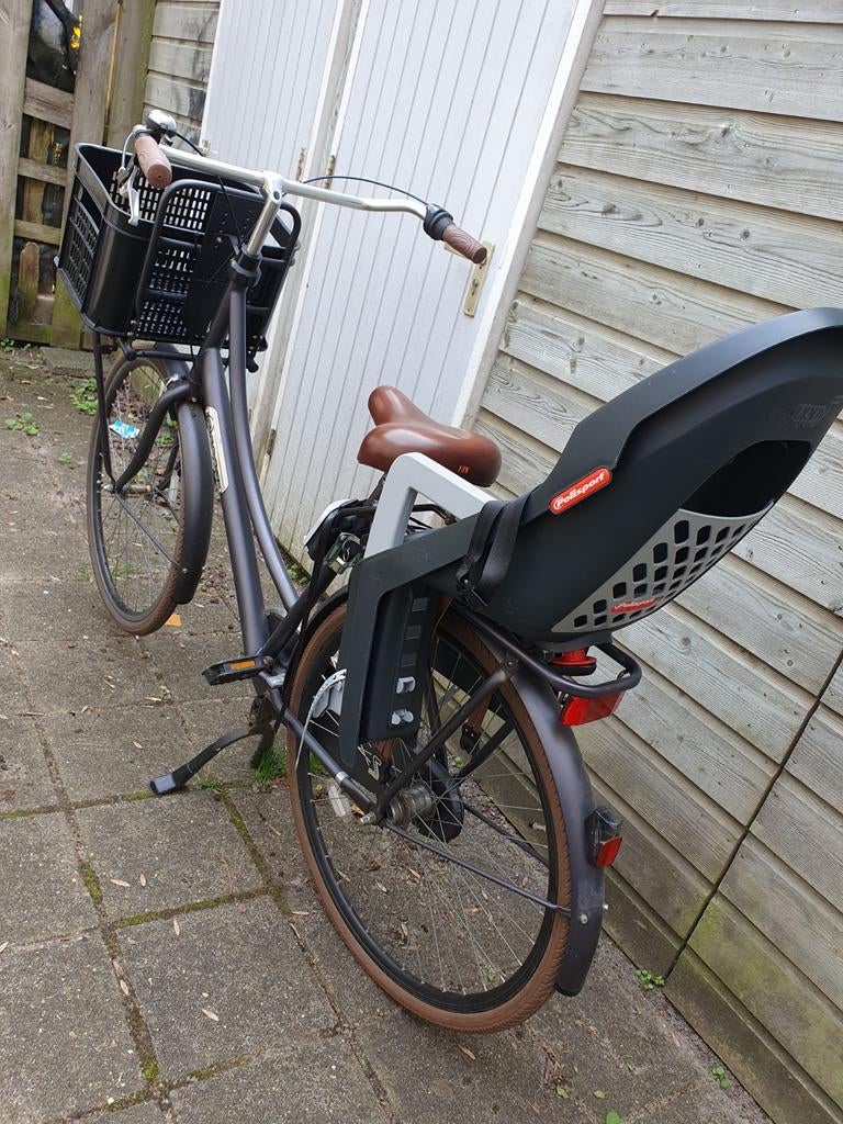 Transporter moederfiets met kinderzitje en mand, Fietsen en Brommers, Fietsen | Dames | Moederfietsen, Overige merken, Mandje