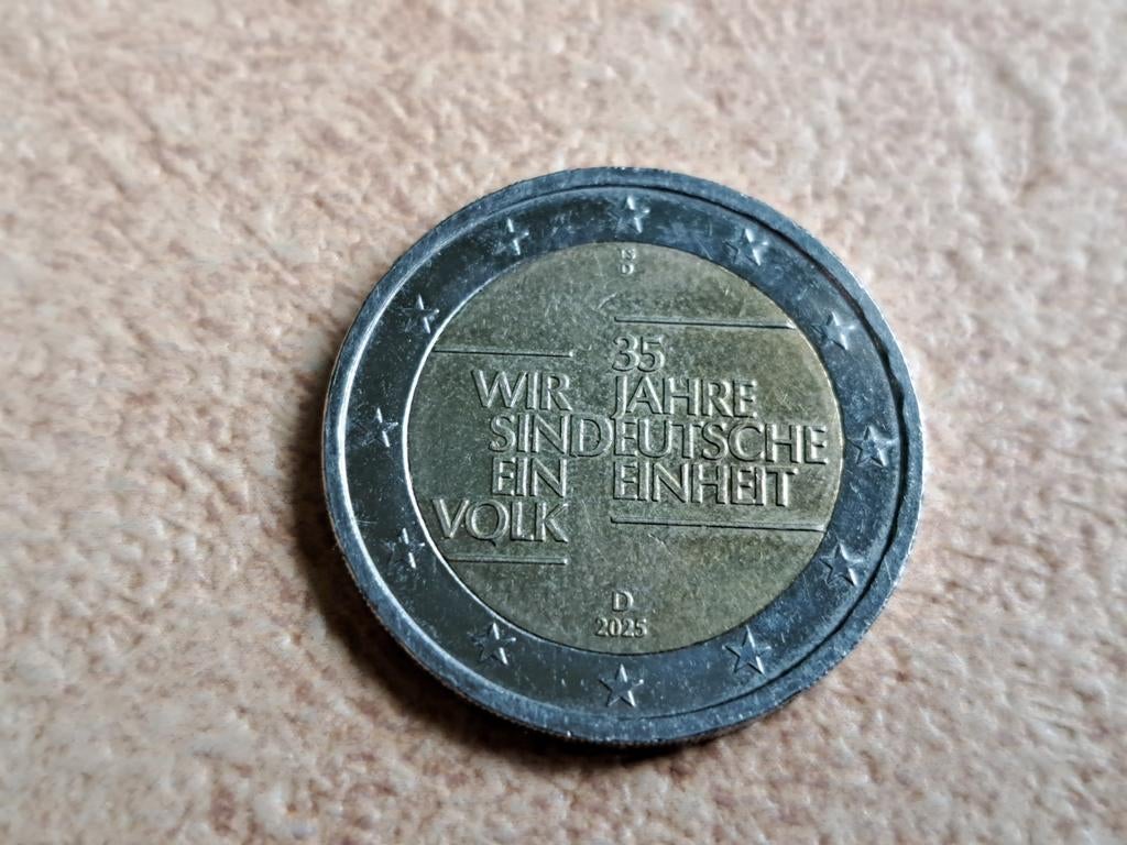 2 euro cc Duitsland 2025 -35 jaar Duitse Eenheid (D), Ophalen of Verzenden, Duitsland, 2 euro