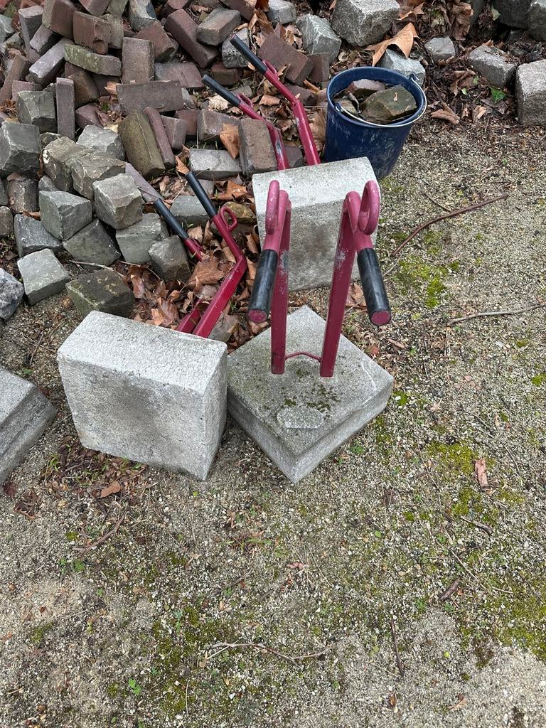 Robuuste Fietsenrekken met Betonvoet - Set van 4, Ophalen, Gebruikt