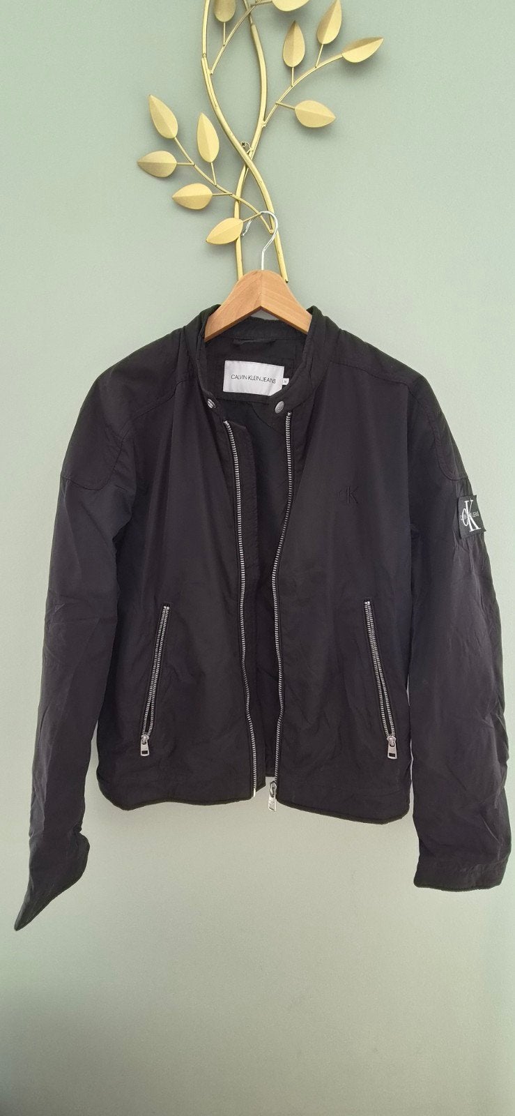 Calvin Klein Jeans Zwart Jack Maat M, Maat 48/50 (M), Zwart, Ophalen of Verzenden, Zo goed als nieuw