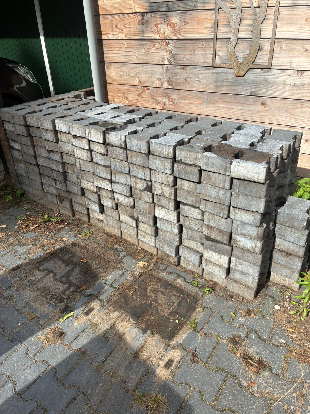 Antrasiet H klinkers, Tuin en Terras, Tegels en Klinkers, Ophalen, Beton, Klinkers