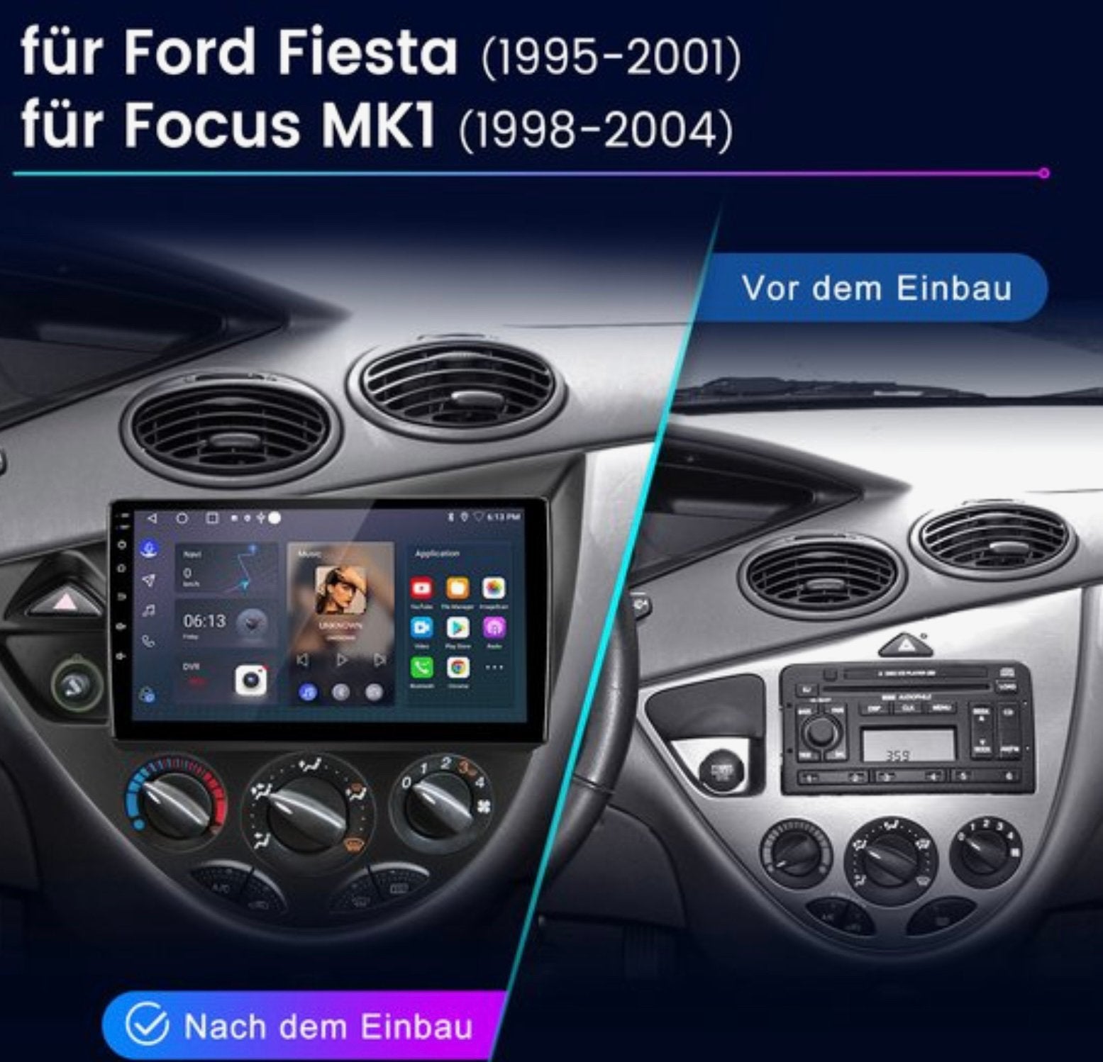 Carplay Ford Fiesta (1995-2001) Ford Focus MK1 (1998-2004), Ophalen of Verzenden, Nieuw