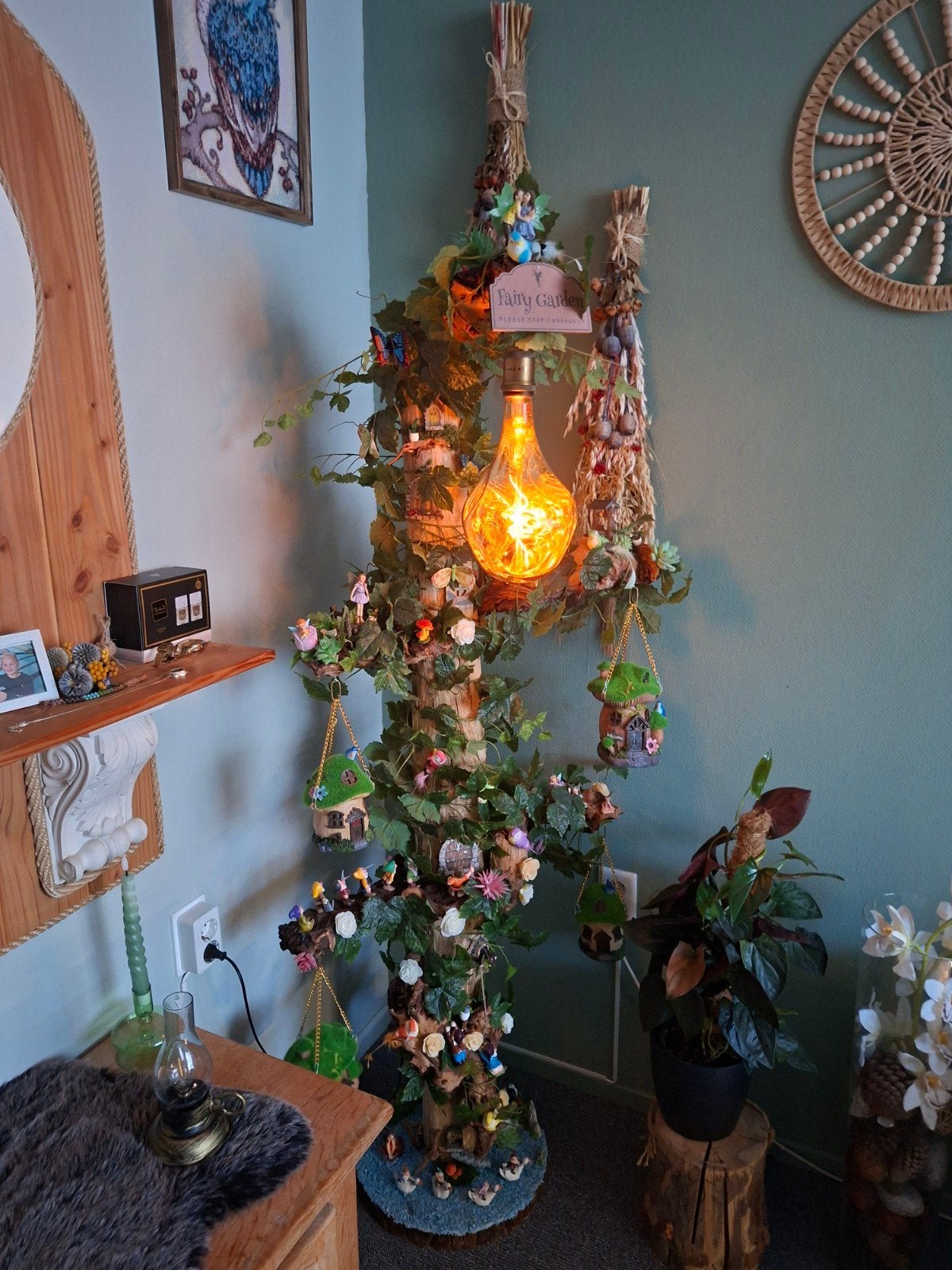Sprookjesboom met verlichting, Ophalen