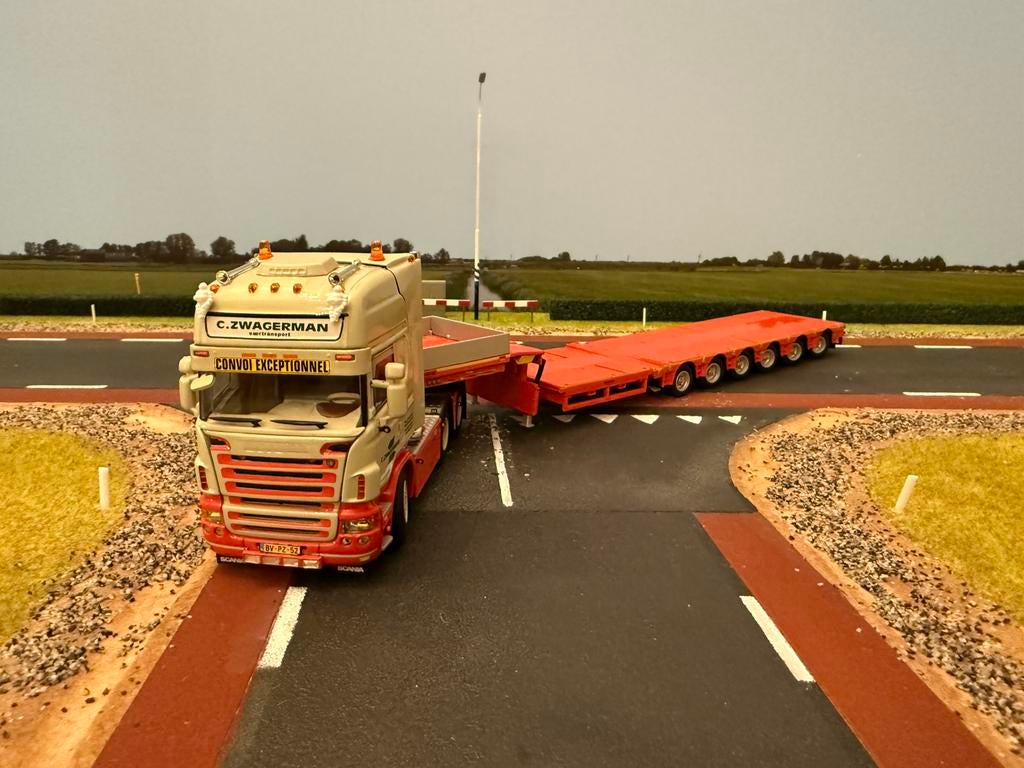 WSI Scania R5 500 Topline trekker Broshuis C. Zwagerman 1:50, Ophalen of Verzenden, Nieuw, Bus of Vrachtwagen, Wsi