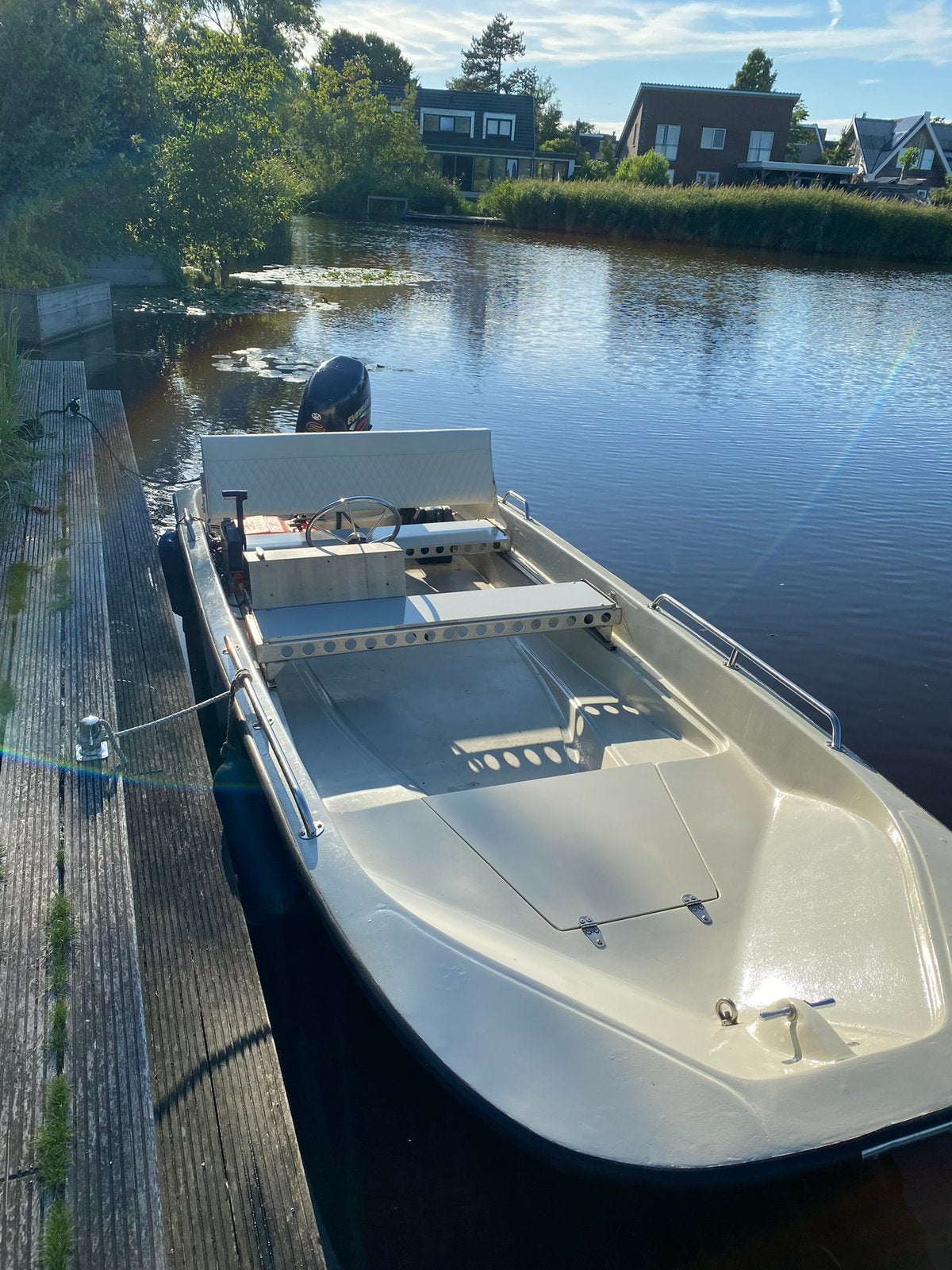 Boston Whaler 15,5FT., Watersport en Boten, Vis- en Consoleboten, Ophalen, Zo goed als nieuw, 30 tot 50 pk, Elektrische start