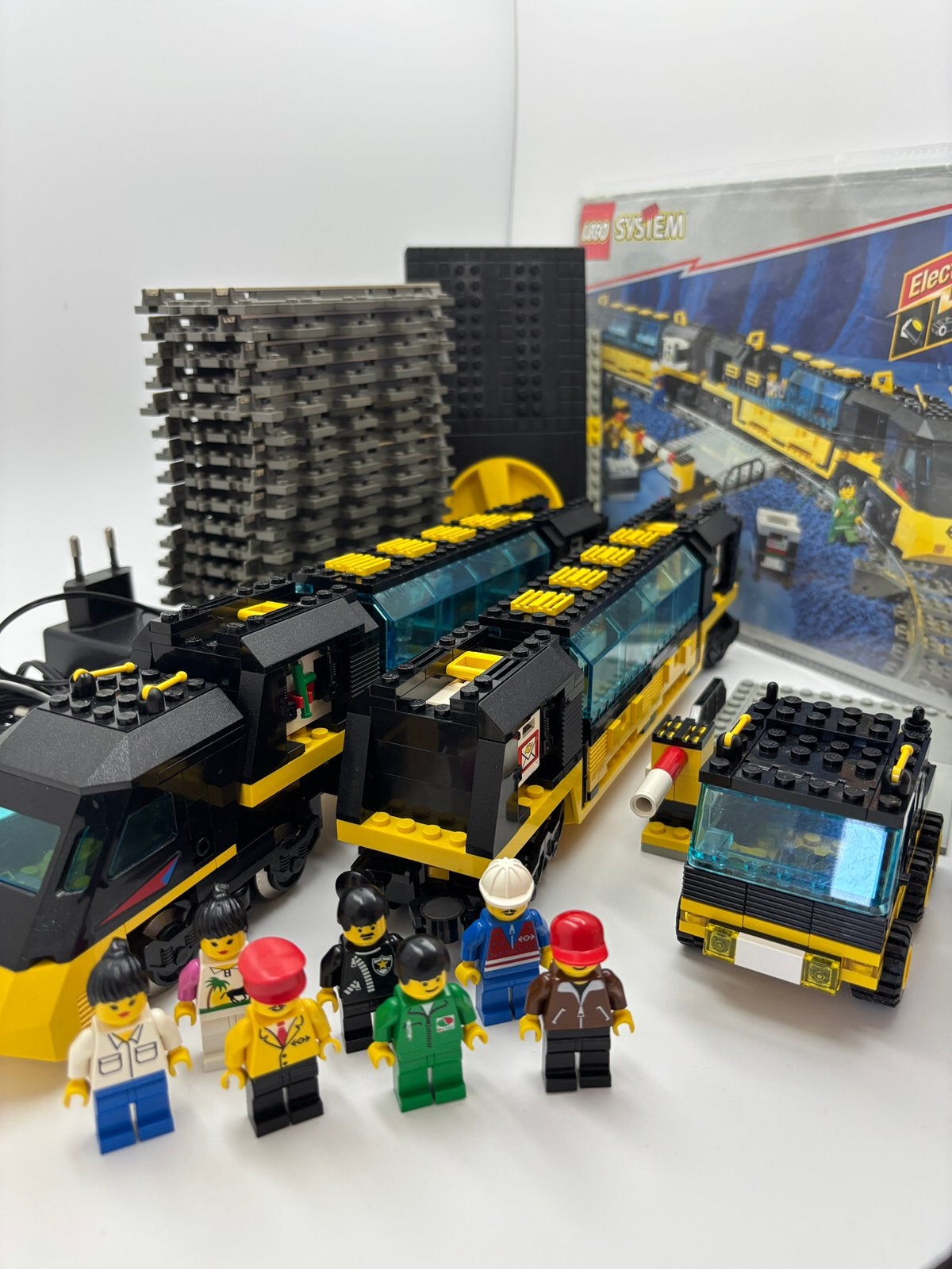 LEGO 4559 Cargo Railway 9V trein 1996 compleet incl. Boekje, Gebruikt, Overige thema's, Lego, Ophalen of Verzenden