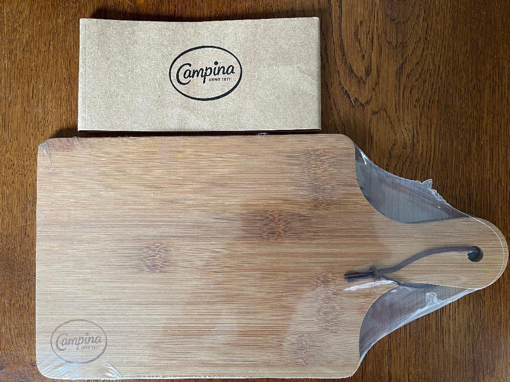 'Campina' Houten Snackplank '2 zijdig' Nieuw in Verpakking, Huis en Inrichting, Ophalen of Verzenden, Nieuw