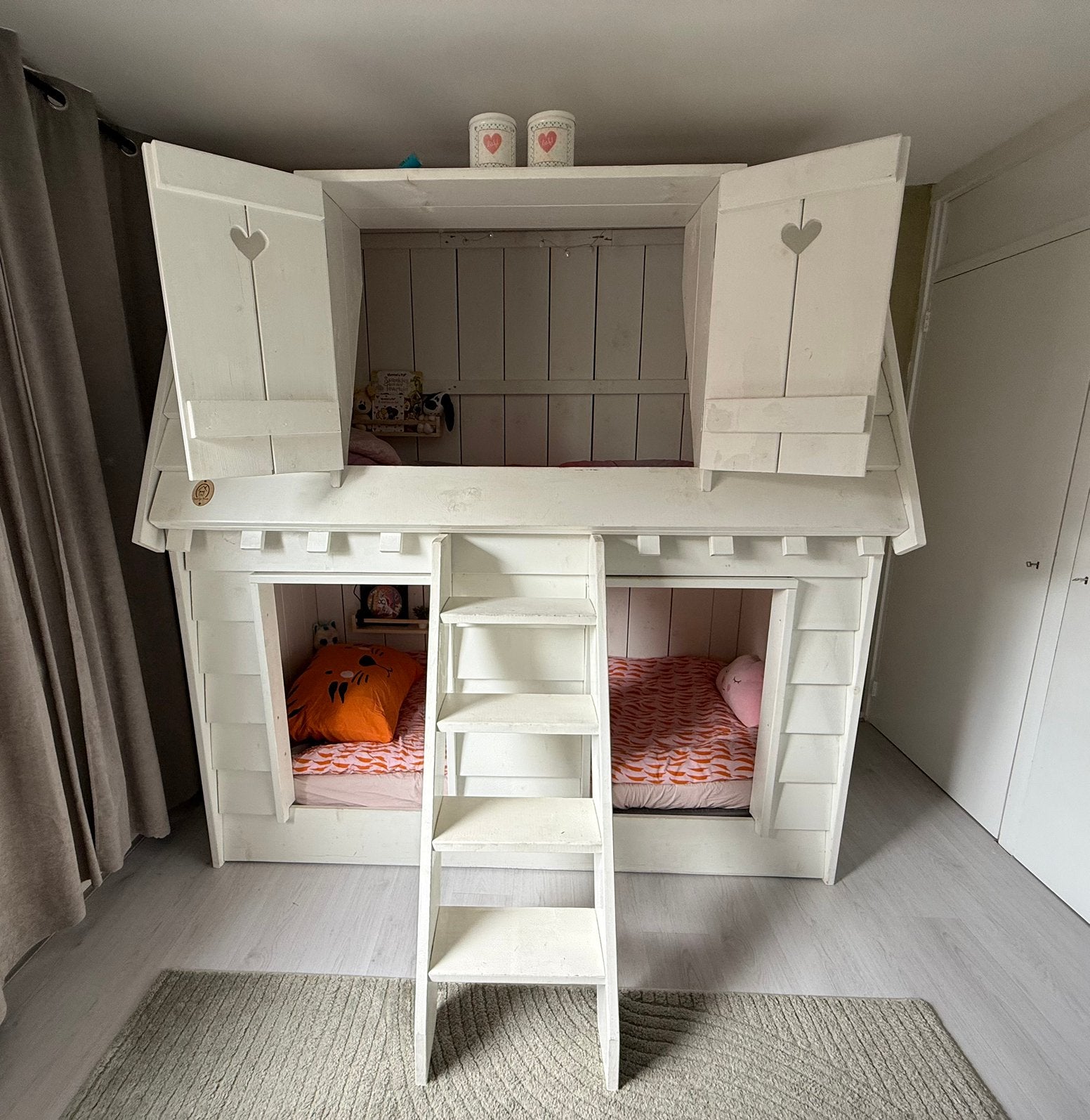 Saartje prum stapelbed compleet, Ophalen, Gebruikt, 90 cm, Tweepersoons