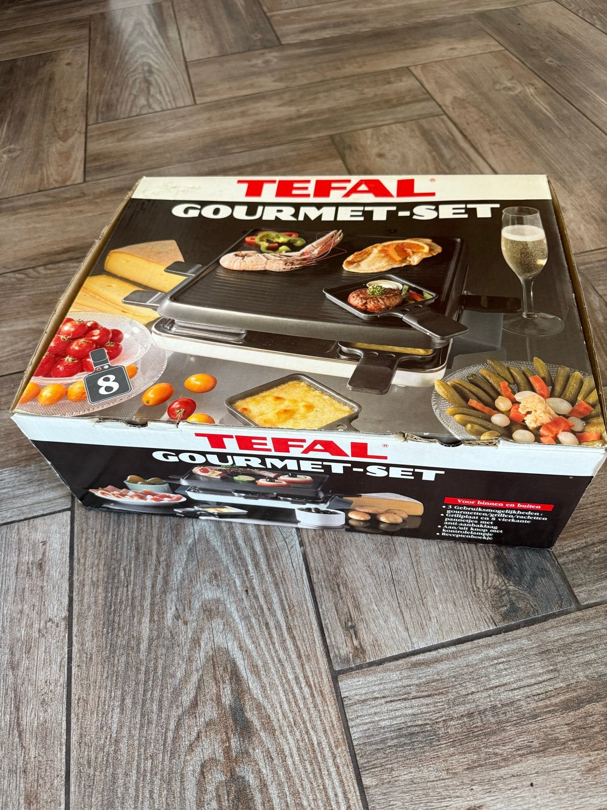 Tefal Gourmet-set: Raclette en Grill voor 8 personen, Ophalen of Verzenden, Gebruikt, 8 personen of meer
