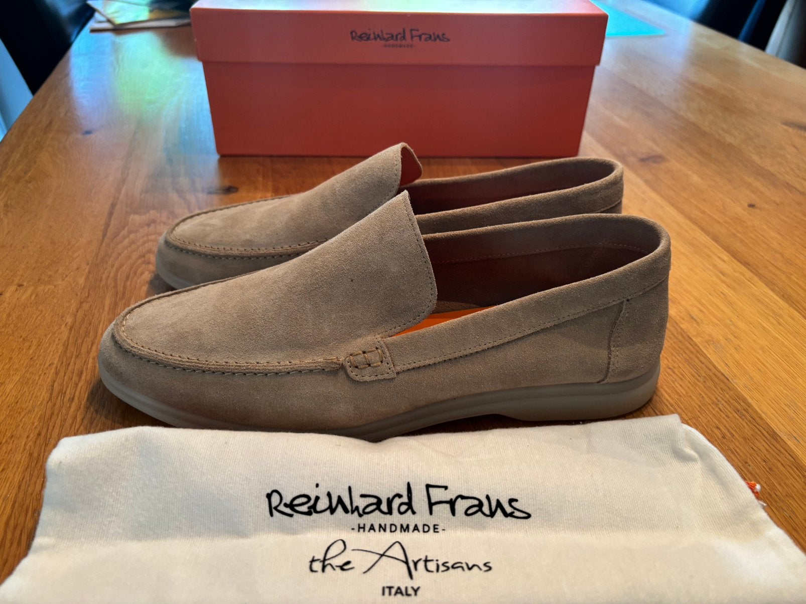Reinhard Frans Capri Loafers Cappuccino Beige Suède, Kleding | Heren, Schoenen, Loafers, Overige kleuren, Nieuw, Ophalen of Verzenden