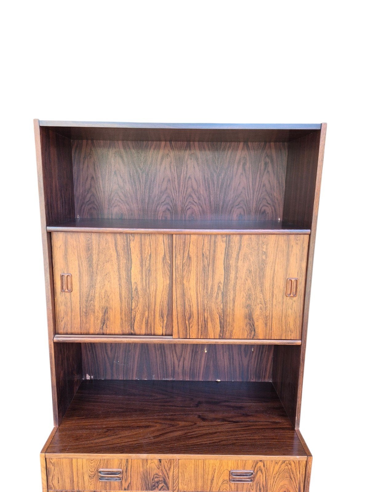 Vintage palissander buffetkast, highboard, Ophalen, Gebruikt, Met deur(en), 50 tot 100 cm