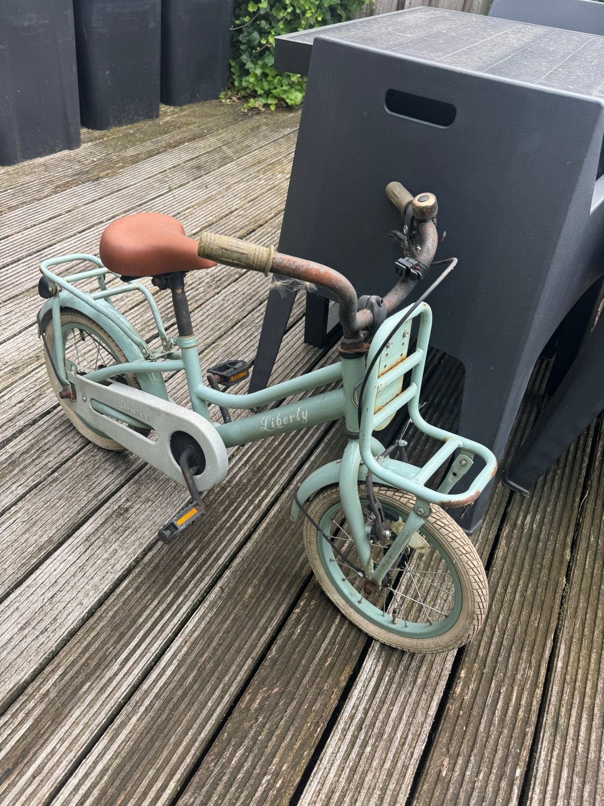 Kinderfiets Liberty Spirit - Lichtgroen, Ophalen, Gebruikt, Terugtraprem, Minder dan 16 inch