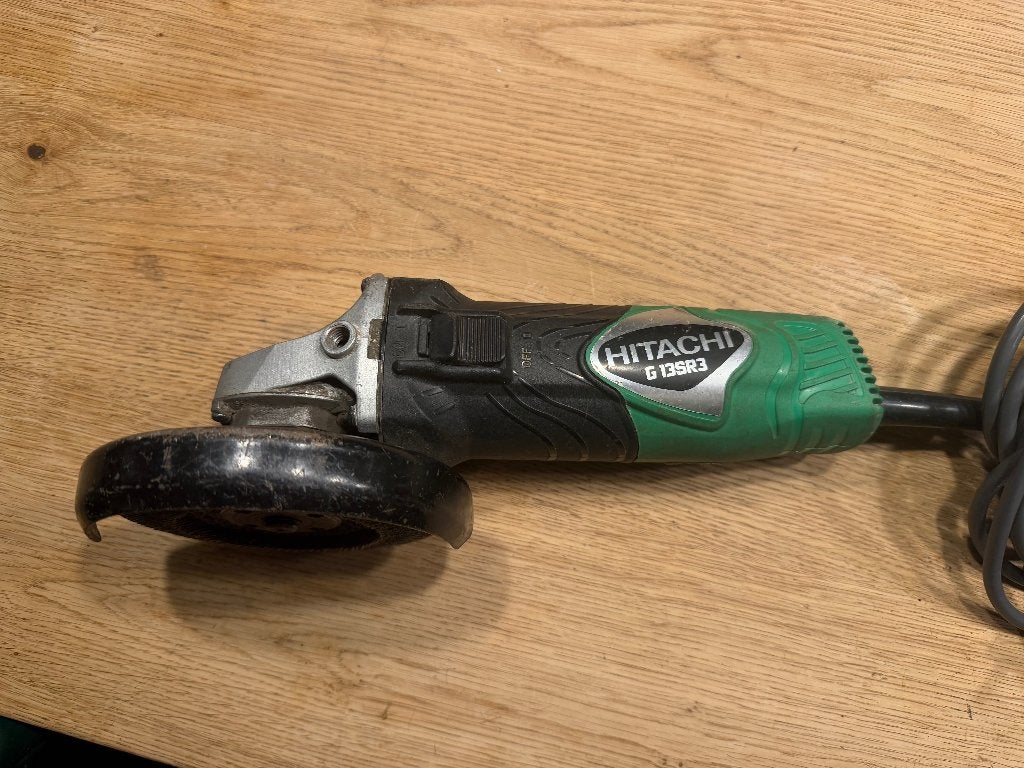 HITACHI G 13SR3 125 mm haakse slijper, Doe-het-zelf en Verbouw, Gereedschap | Slijpmachines, Ophalen of Verzenden, Gebruikt, 700 tot 1000 watt