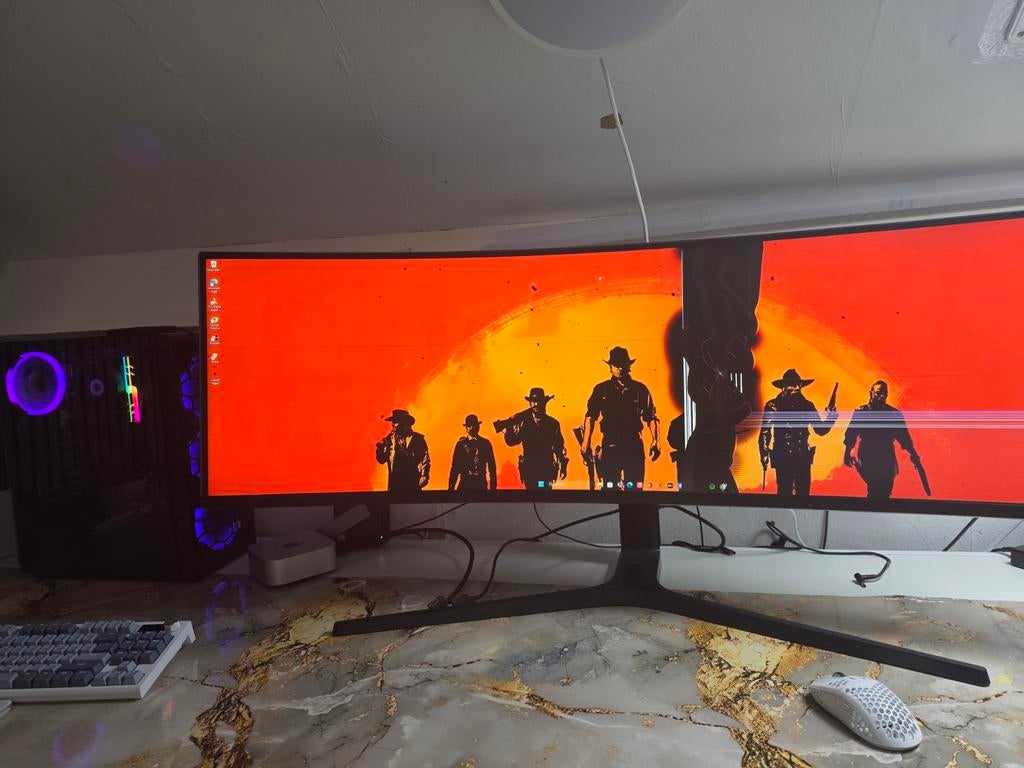 SAMSUNG ODYSSEY 49-inch Monitor - Beschadigd Scherm, Computers en Software, Monitoren, Gaming, Ultrawide, Ophalen of Verzenden