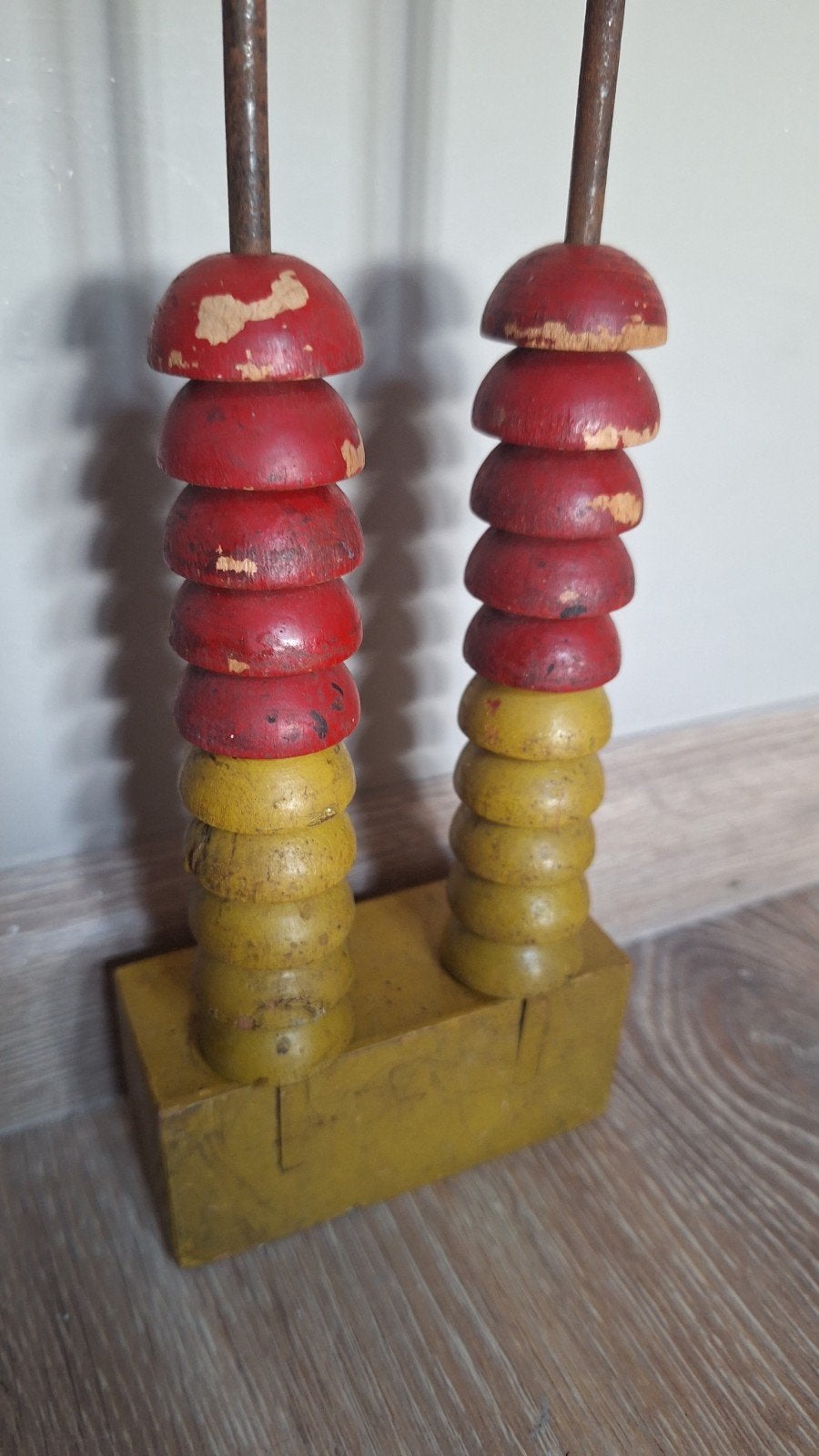 Grote oude abacus school telraam hout, Ophalen of Verzenden