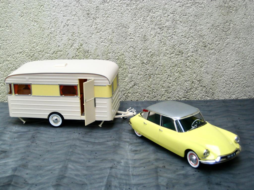 Citroen DS 19 met caravan Digue Panoramic geel Norev 1:18, Ophalen of Verzenden, Nieuw, Auto, Norev