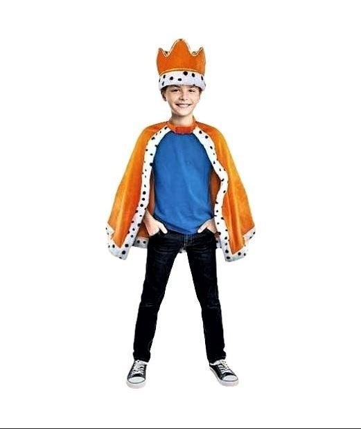 Nieuw ! Oranje Koningscape Met Kroon 1 Maat Vanaf 3 Jaar, Ophalen of Verzenden, Nieuw, 110 t/m 116, Jongen of Meisje