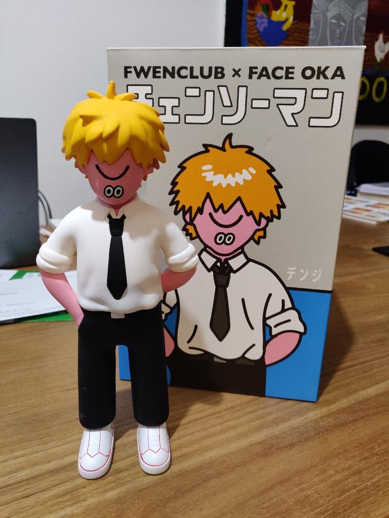 Chainsaw Man Denji x Face Oka figure (Kaws/Murakami), Ophalen of Verzenden