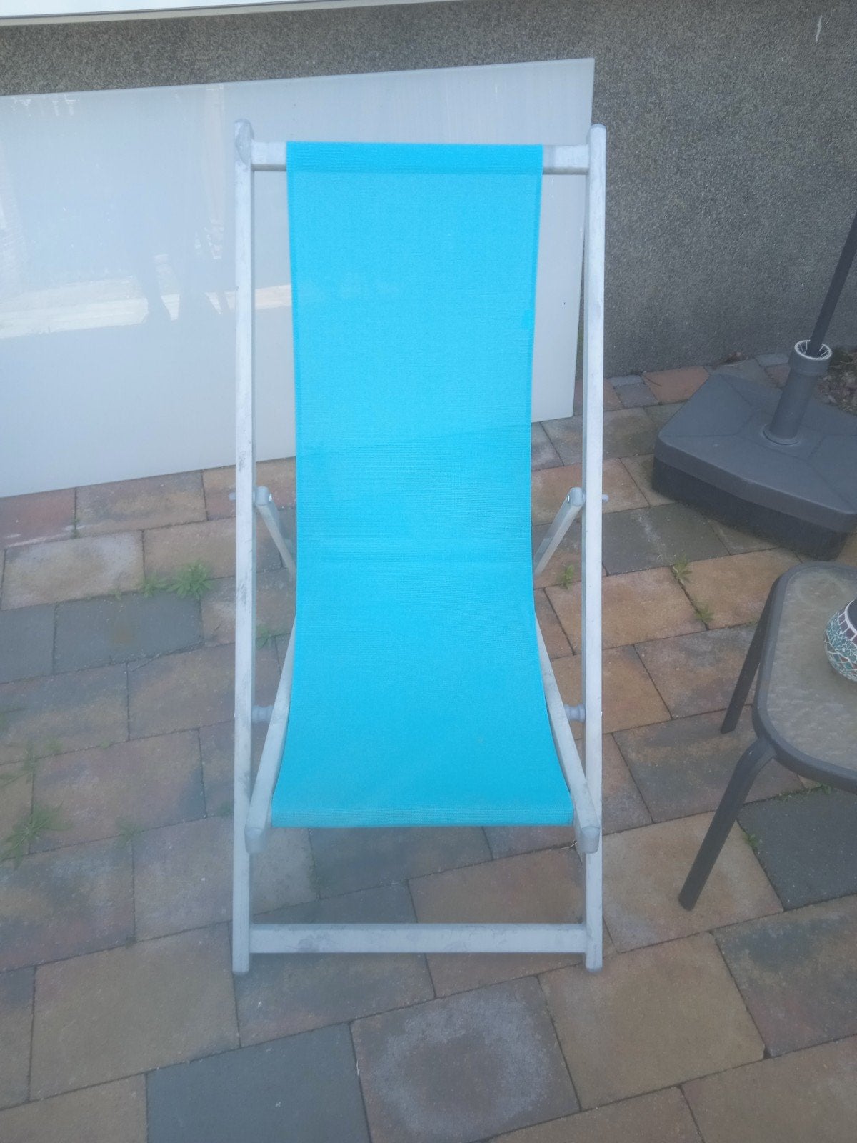 Opvouwbare strandstoel / ligstoel - Blauw, Ophalen of Verzenden