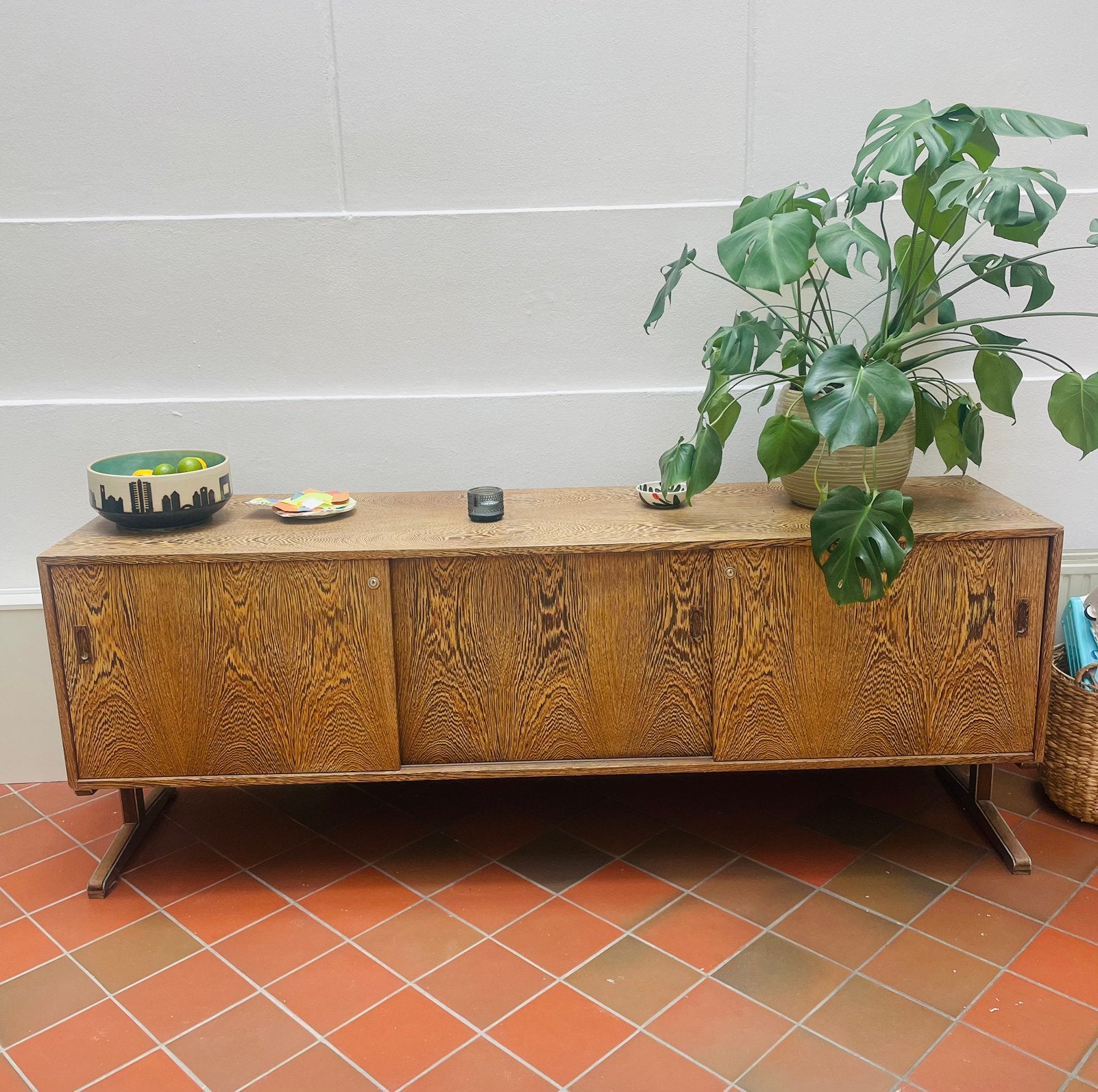 Dressoir met schuifdeuren, Ophalen, Gebruikt, 50 tot 100 cm, Eikenhout