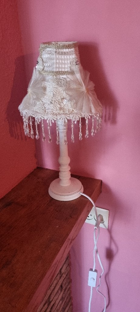 Nachtlampje brocant, Huis en Inrichting, Lampen | Tafellampen, Ophalen, Gebruikt, Vintage, Nachtlamp