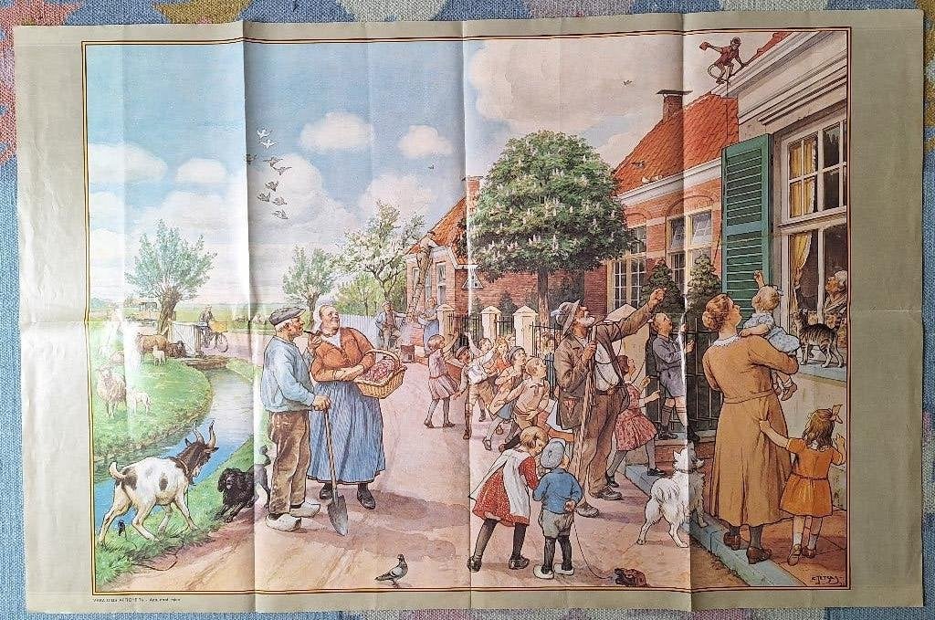 Aap Noot Mies Poster 95 x 62 – Varagids, Ophalen of Verzenden, Overige thema's