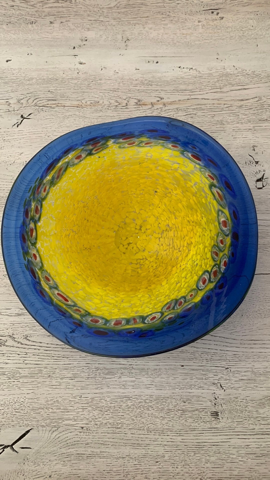 Mooie glazen schaal  ca 37 cm, Ophalen