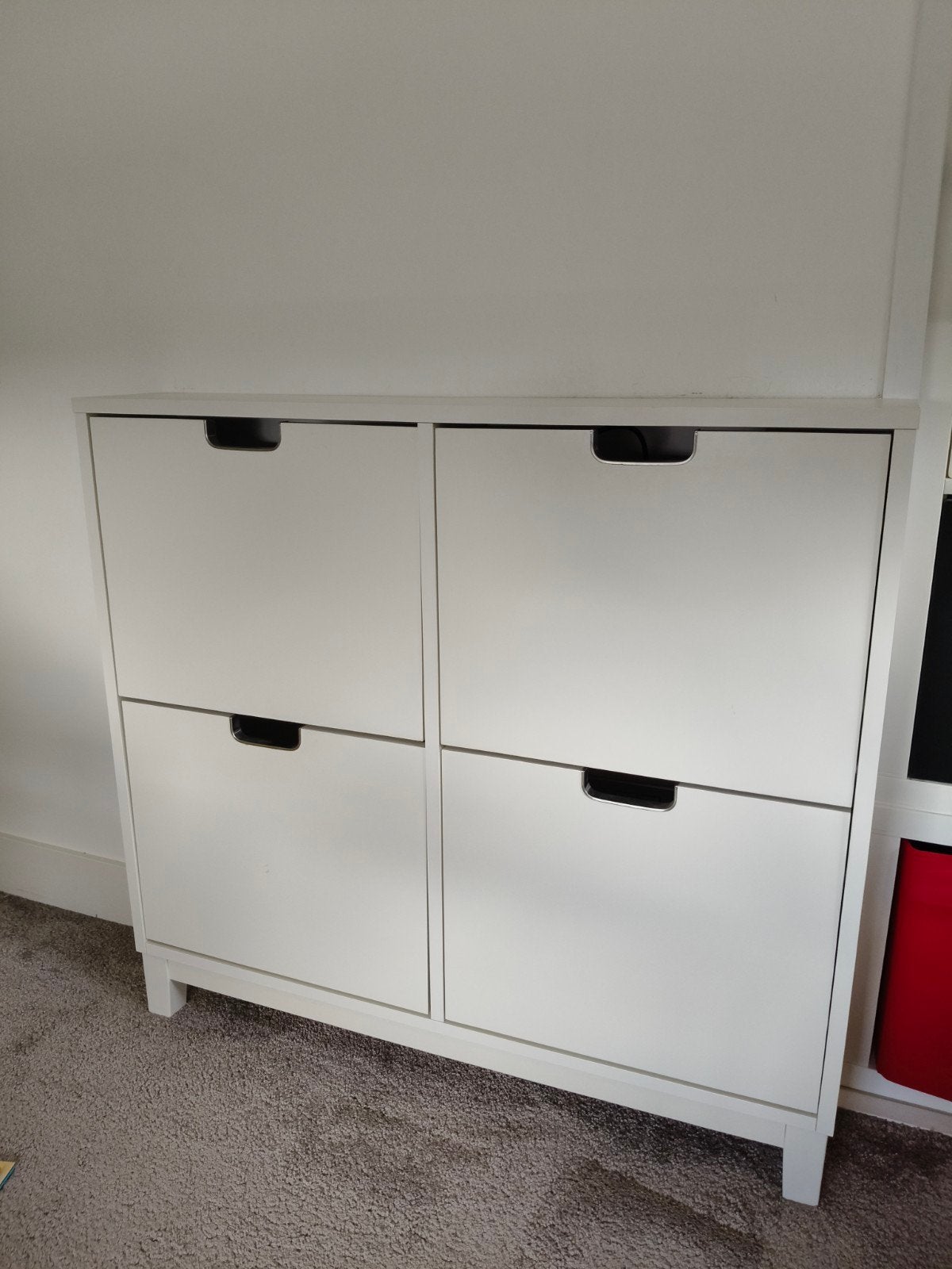 Witte schoenenkast met 4 vakken - IKEA Stall, Ophalen, Gebruikt, Modern, functioneel, Scandinavisch