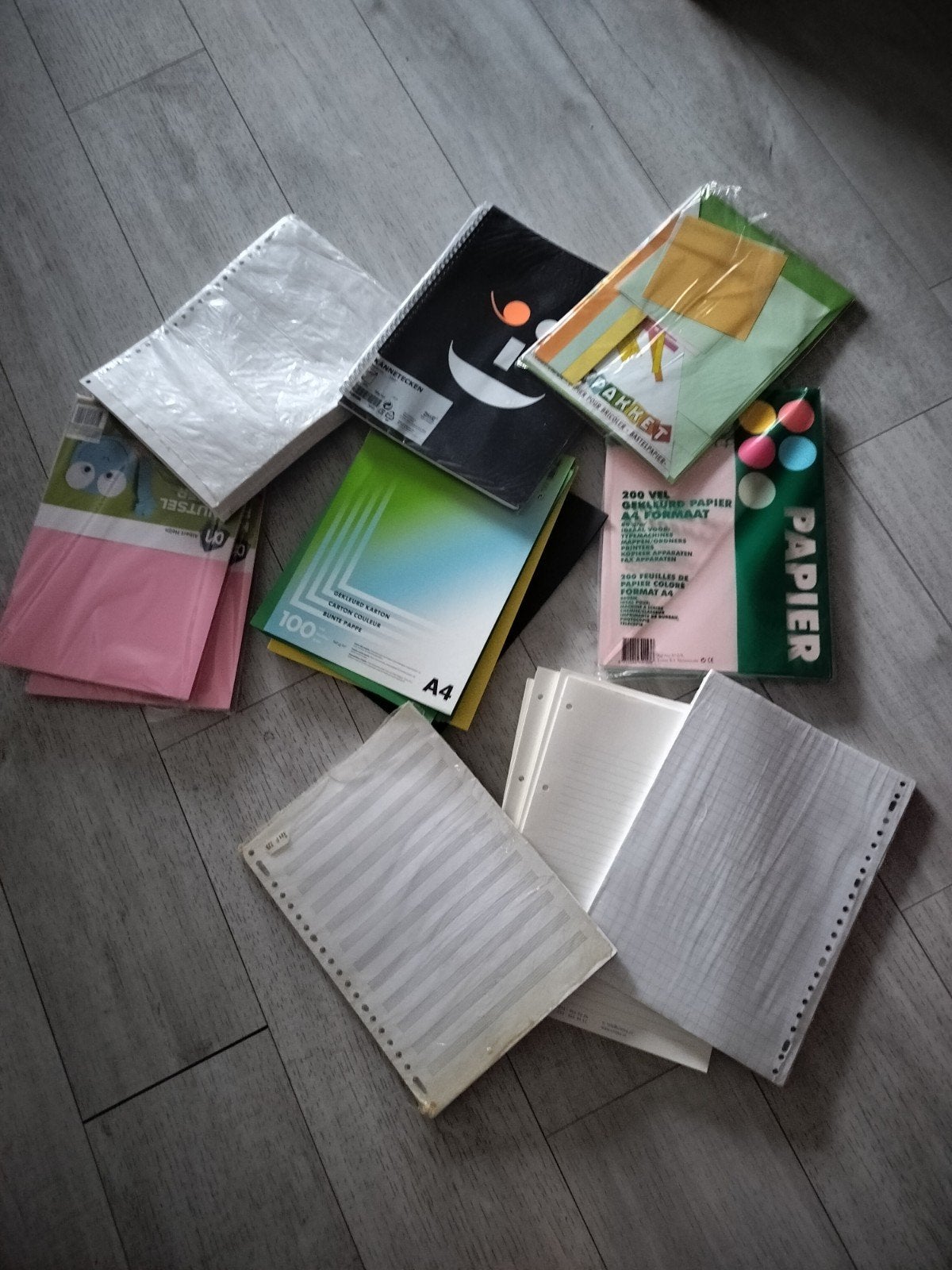Groot pakket knutsel-, schrijf-, muziek- en tekenpapier, Gebruikt, Meerkleurig, Ophalen of Verzenden, Papier of Karton