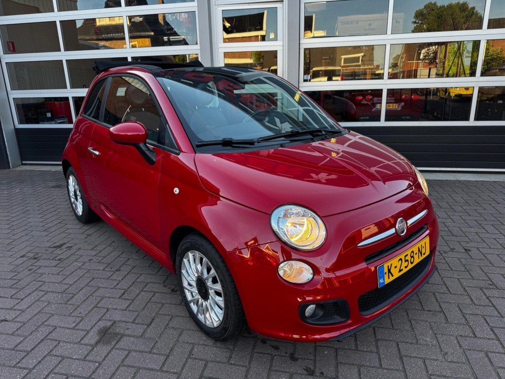 Fiat 500 C TWINAIR 85 LOUNGE SPORT / CABRIO / AIRCO / LEER /, Gebruikt, Cabriolet, Bedrijf, Handgeschakeld