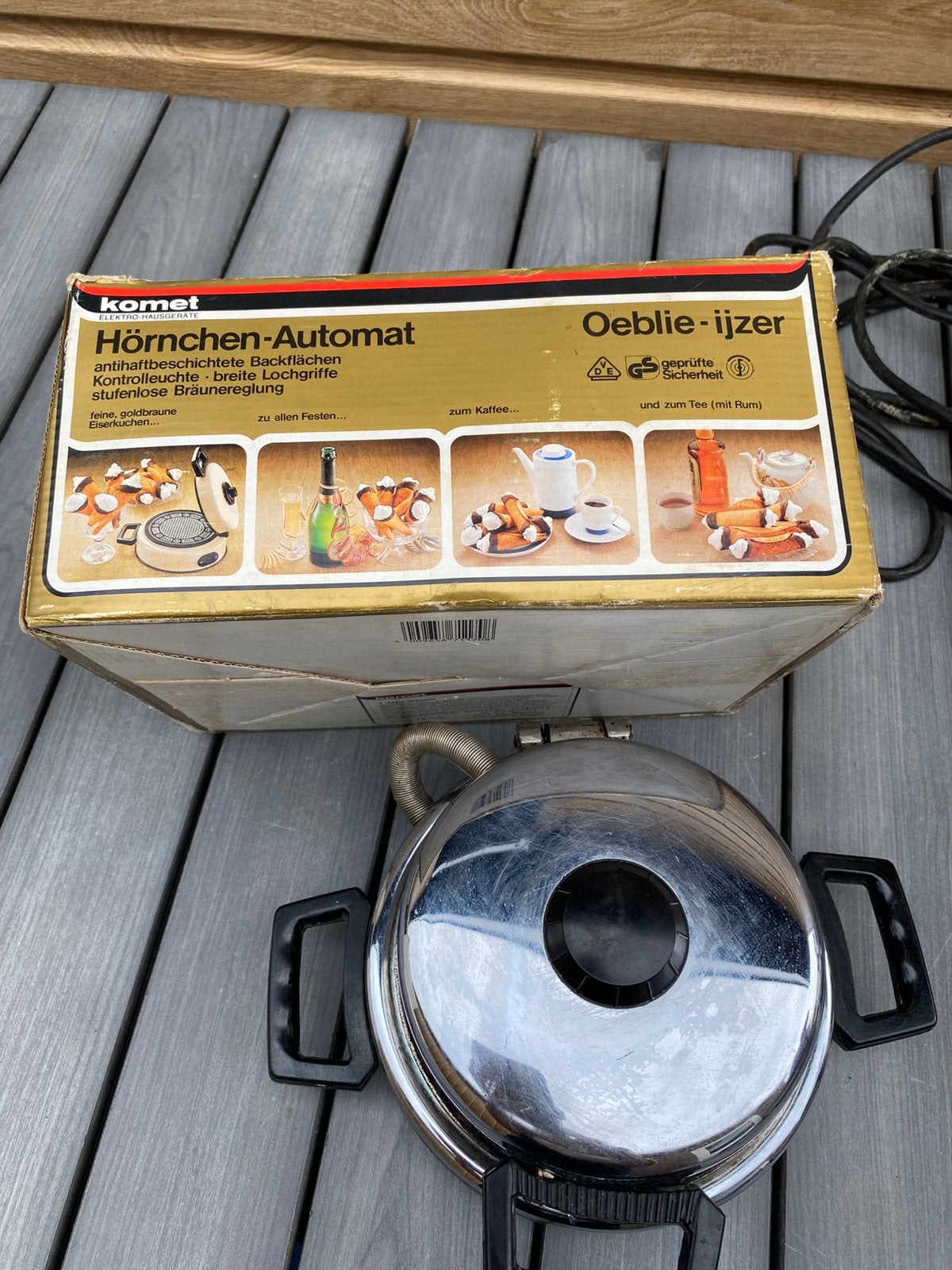Zeer goede wafel rolletjes spekdikken ijzers, Ophalen, Gebruikt