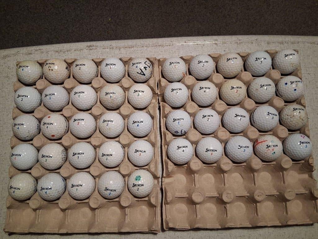 45 Srixon golfballen, Ophalen of Verzenden, Gebruikt, Bal(len), Overige merken