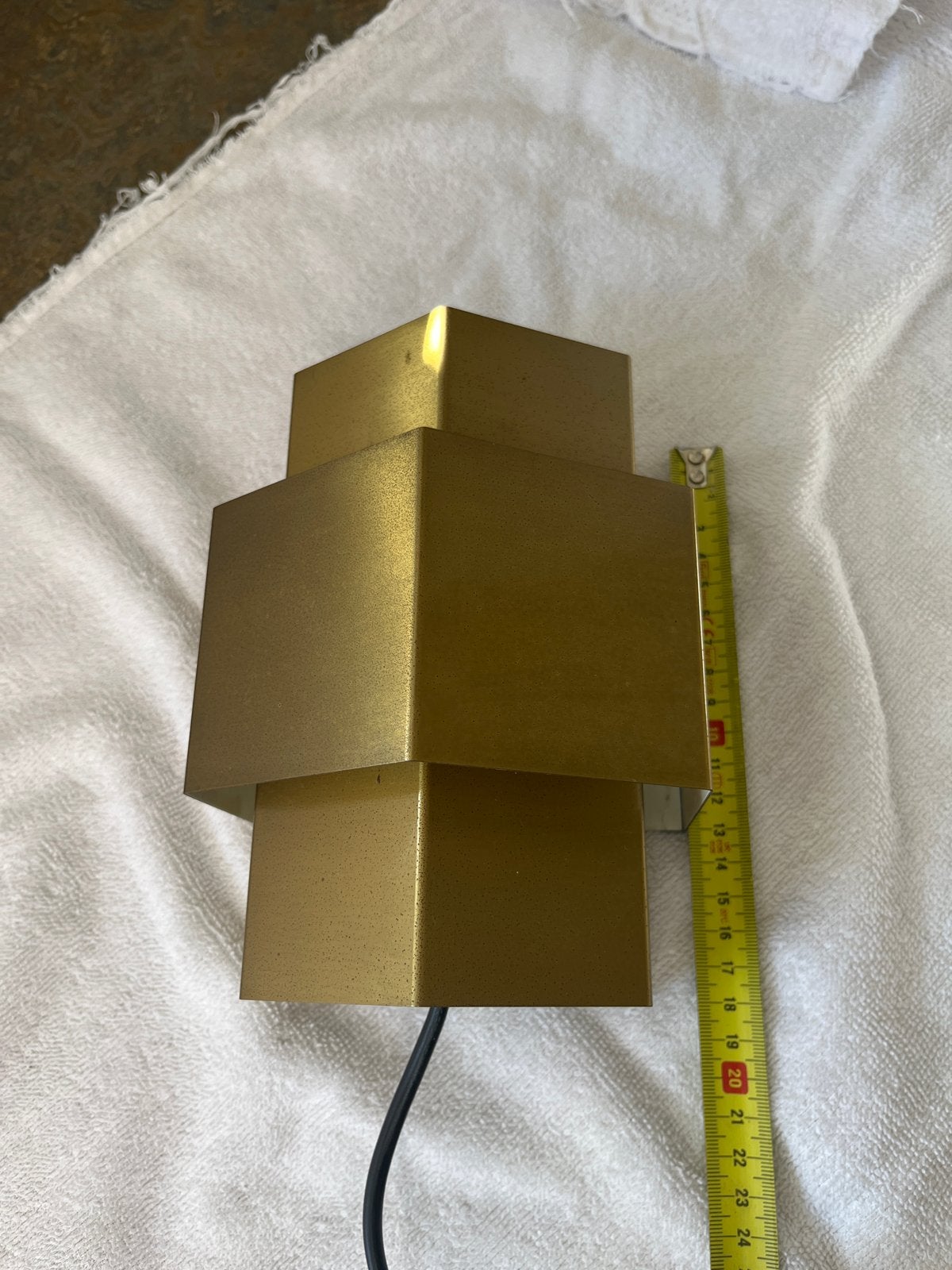 Gouden wandlamp, vintage stijl, Metaal, Overige merken, Gebruikt, Overige fittingen