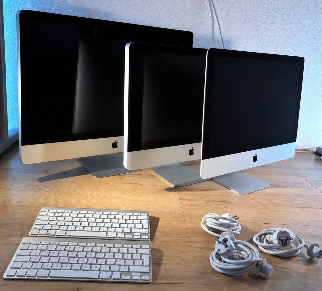 3x Apple iMac: 27” & 21,5” & 21,5” & 2 Keyboards, Ophalen, Zo goed als nieuw, 3 tot 4 Ghz