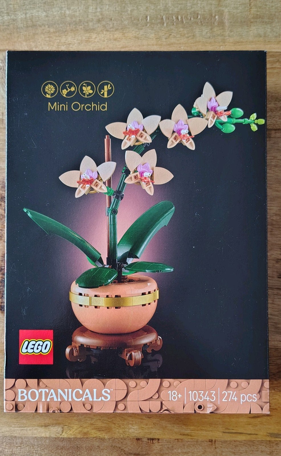 Lego Botanicals Mini Orchid 10343 / 18+ / 274 stukjes, Kinderen en Baby's, Speelgoed | Duplo en Lego, Ophalen, Compleet, Overige thema's