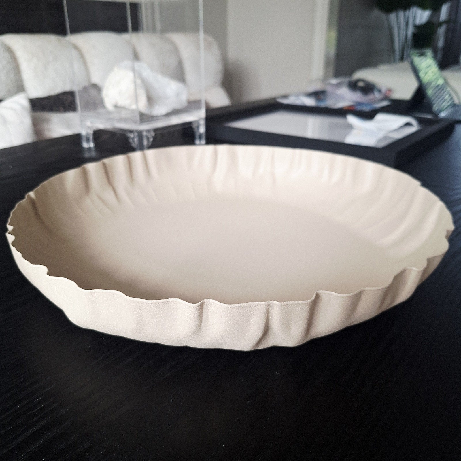 Grote beuge organische schaal tray dienblad nieuw, Rond, Nieuw, Ophalen of Verzenden, X
