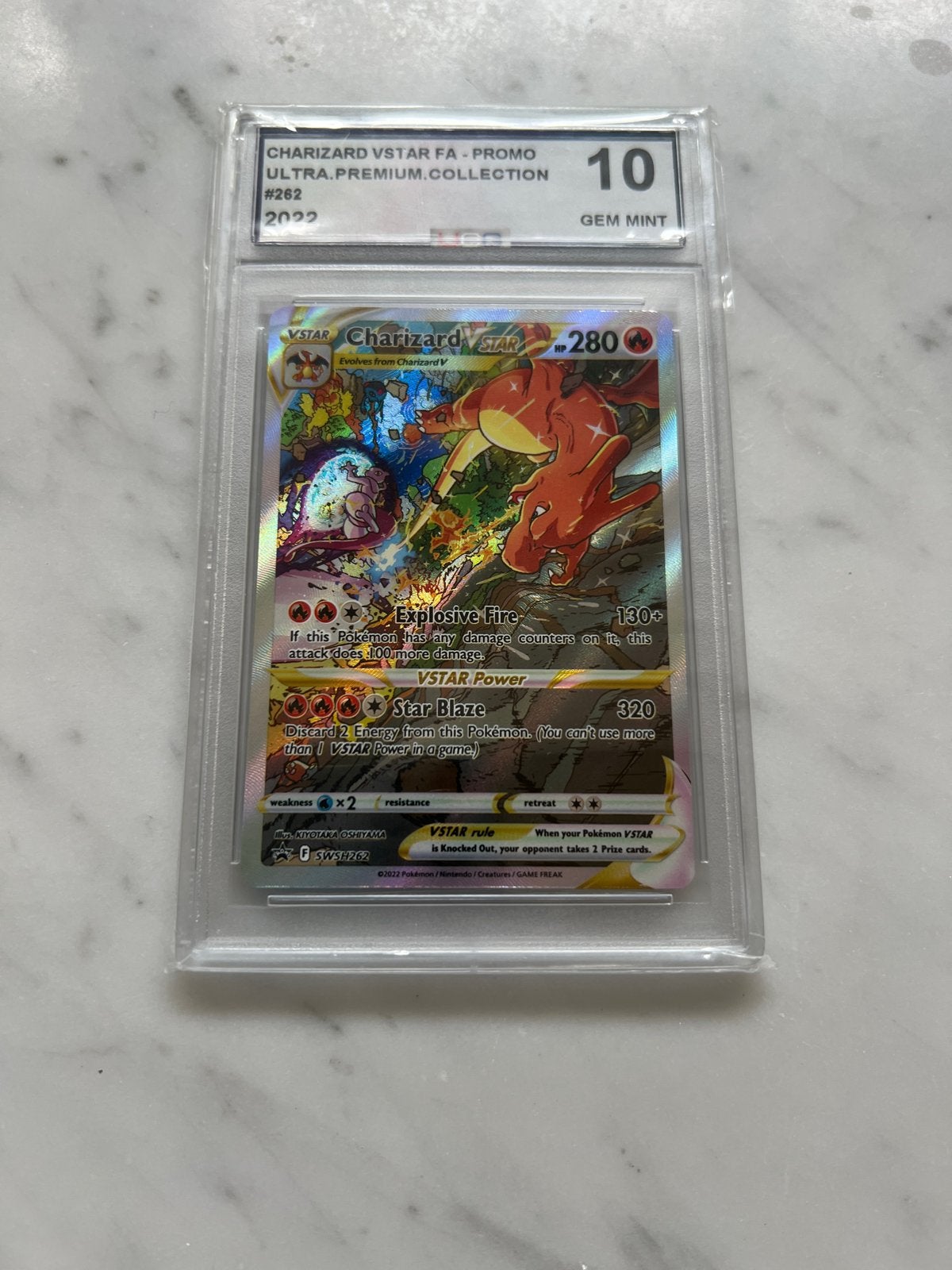 Pokémon Kaarten: Charizard VSTAR & Mewtwo VSTAR (PSA 10), Foil, Nieuw, Meerdere kaarten, Ophalen of Verzenden