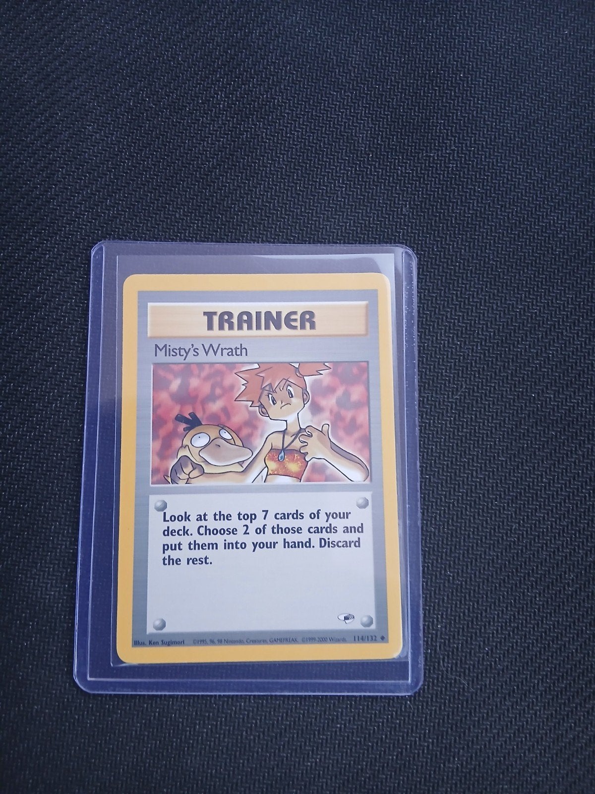 Misty's Wrath Trainer Misty en Psyduck 114/132 Gym Heroes, Ophalen of Verzenden, Zo goed als nieuw, Losse kaart