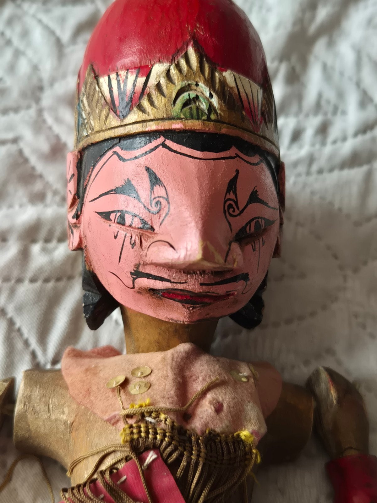 Antieke Houten Pop - 30 cm, Ouder dan 50 jaar, Ophalen of Verzenden, Gebruikt, Pop