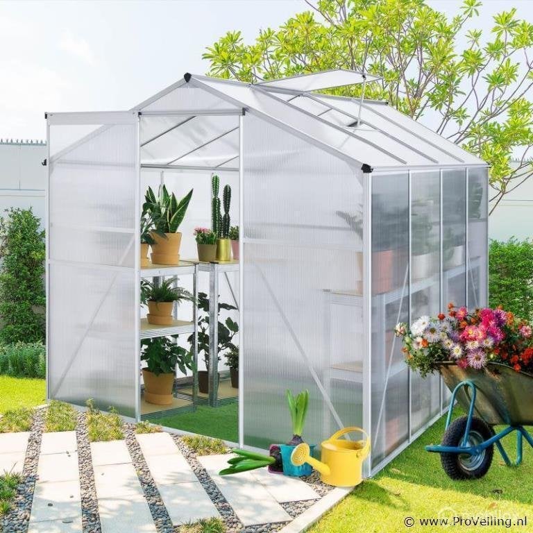 Online Veiling: Aluminium tuinkas GH250F 4,75m², Tuin en Terras, Tuinhuizen, Nieuw