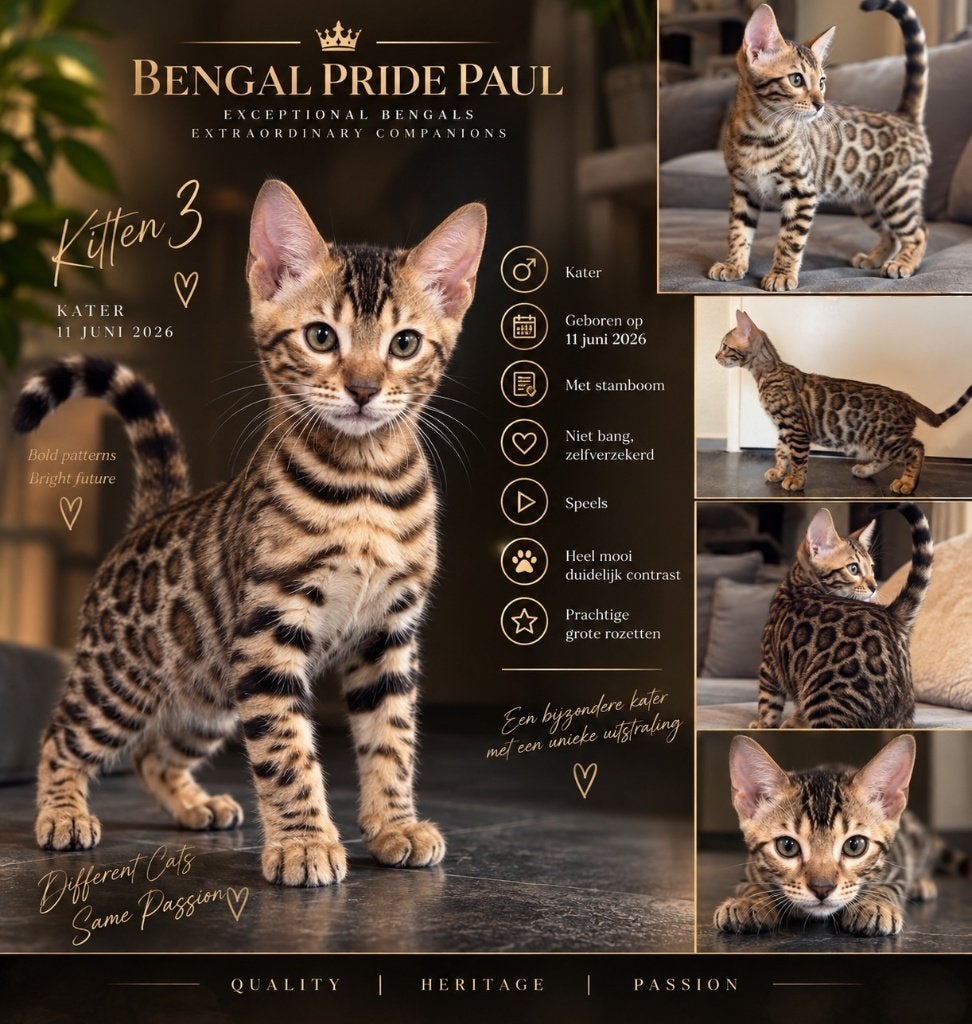 Bengaal Kittens | 2 Beschikbaar | Stamboom | EU Paspoort, Meerdere dieren, Met stamboom, 0 tot 2 jaar