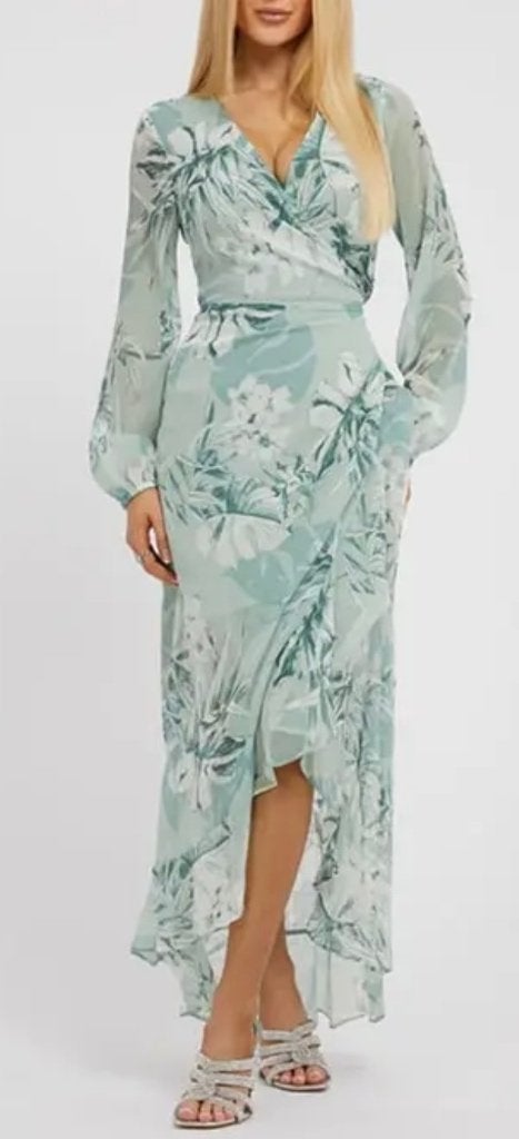 Lange bloem print GUESS omslagjurk maat M, NIEUW!, Kleding | Dames, Trouwkleding en Trouwaccessoires, Verzenden, Nieuw, Bruidsmeisjeskleding