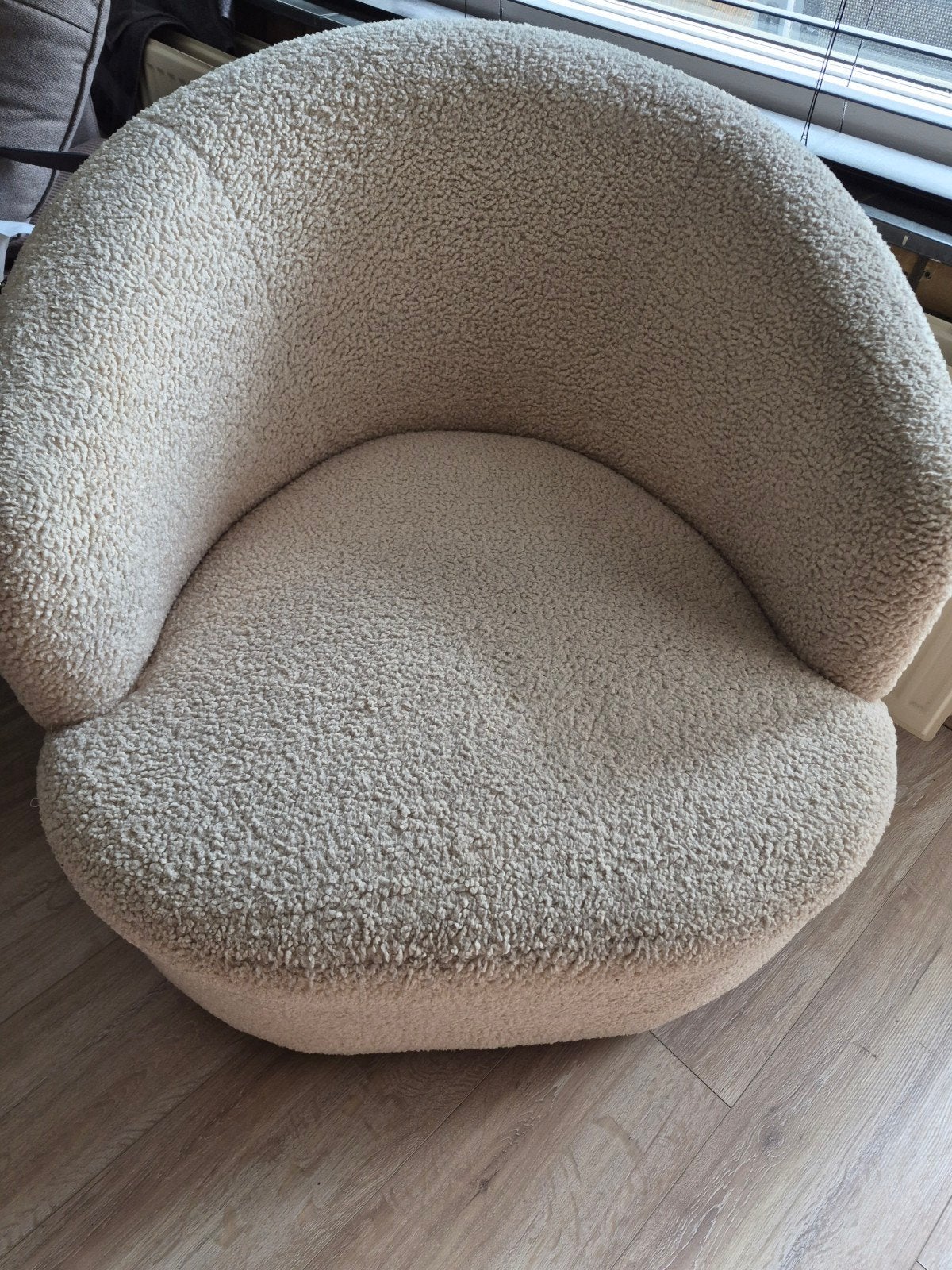 Teddy stoel crème/wit, Huis en Inrichting, Ophalen, Gebruikt, Stof