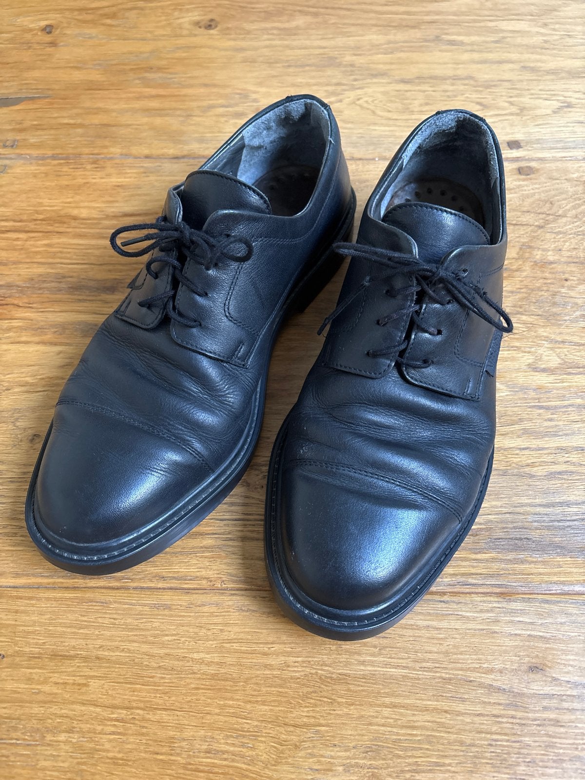 Mephisto Zwarte Leren Herenschoenen Maat 9, Verzenden, Zwart, Gedragen, Veterschoenen