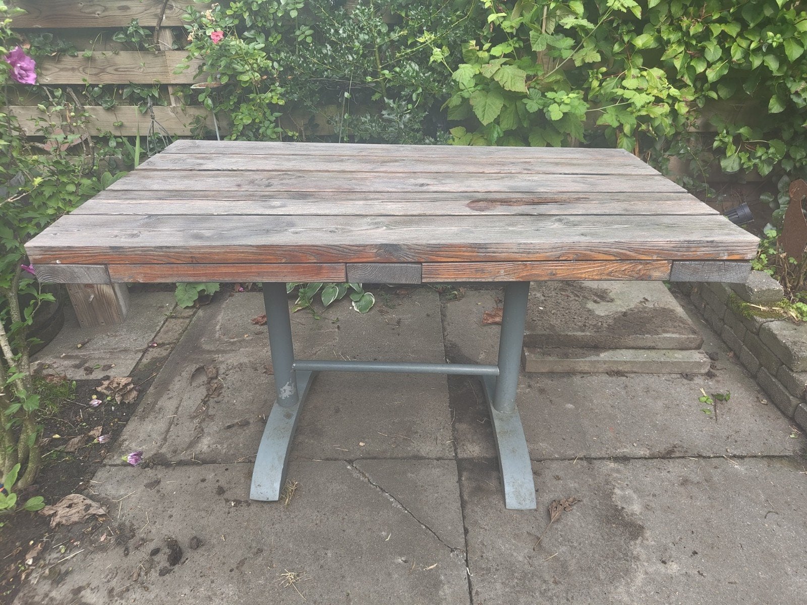 tuintafel bistrotafel kantwlbaar, Tuin en Terras, Ophalen, Gebruikt, Rechthoekig, Aluminium