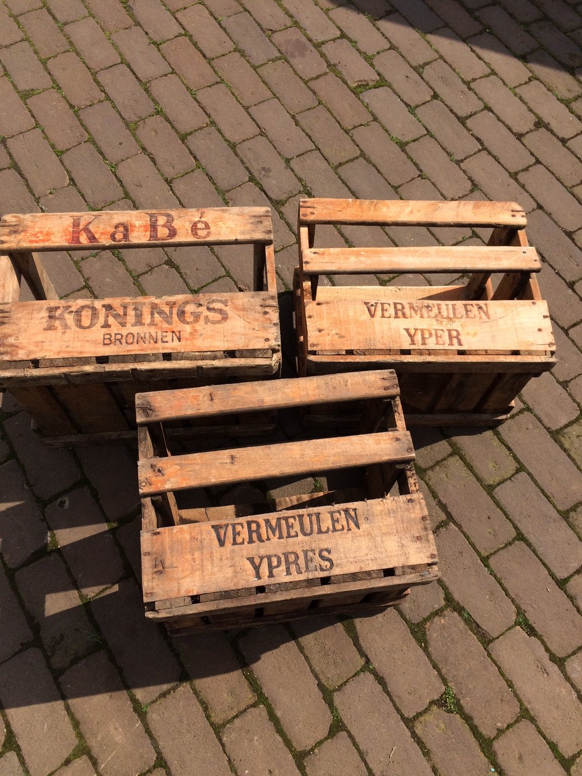 Houten Belgian Bier kratten ( kotten) mancave, Ophalen, Zo goed als nieuw, Minder dan 50 cm